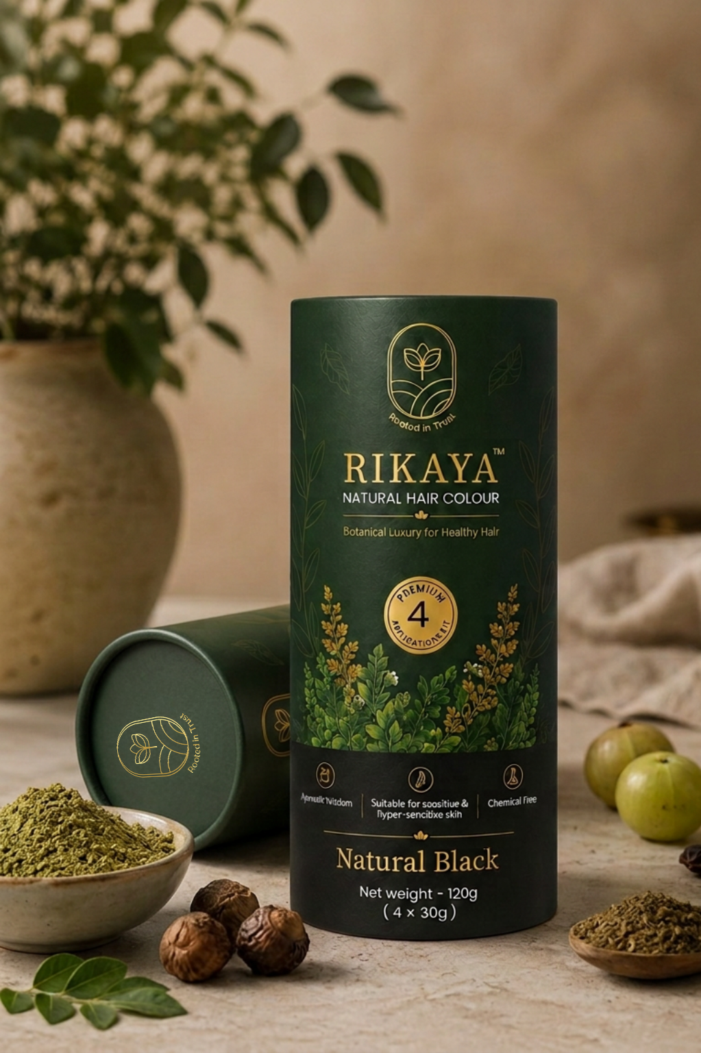Natural Hair Colour Kit - Natural Black