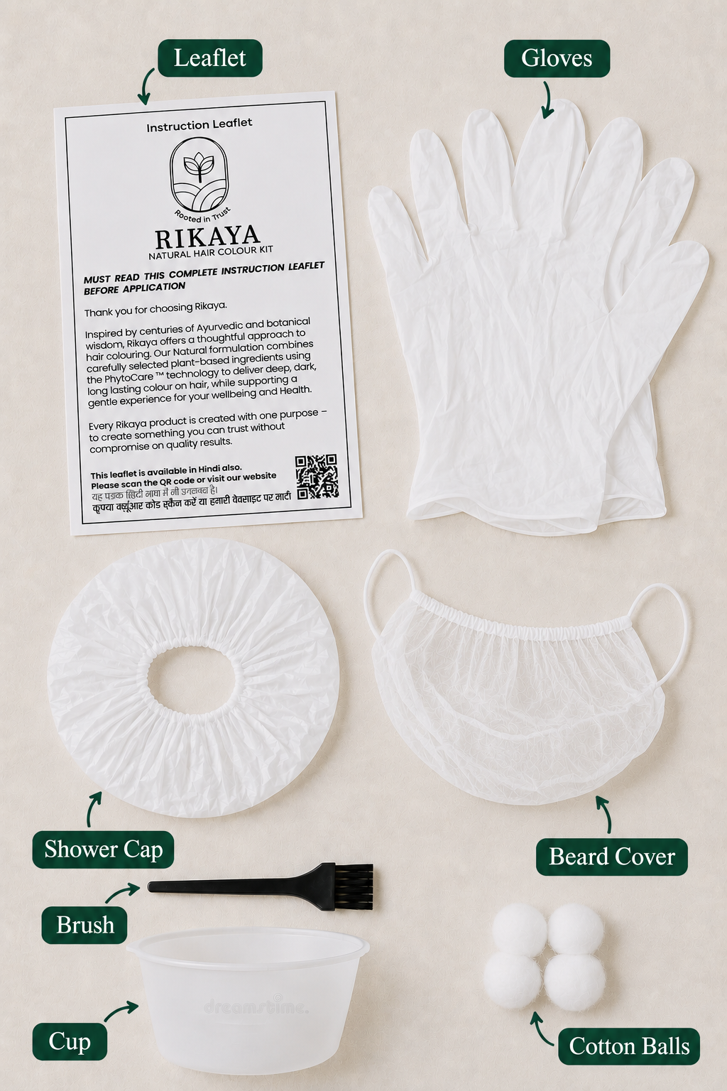 Natural Hair Colour Kit - Medium Brown