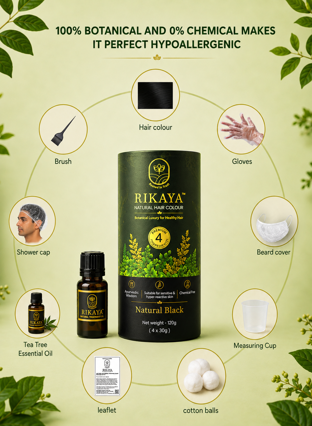 Natural Hair Colour Kit - Natural Black